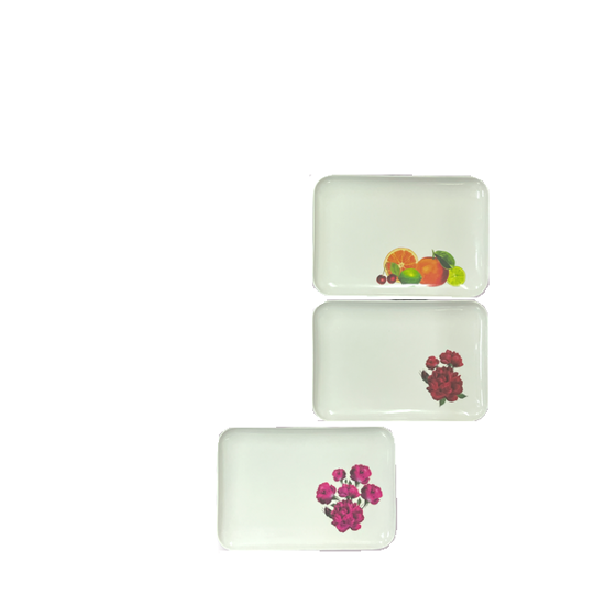 Foto de BANDEJA RECTANG DECORADA MELAMINA 13.3"X9.1" UM-BP-CB-CF T-6A.MT