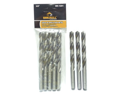 Foto de Brocas metal set 5 ( titanio plateado ) 3/8" X 5"  bk-1201 Brickell blister 