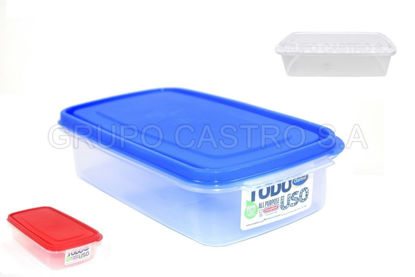 Foto de HERMETICO RECTANG PEQUEÑO (900ML) C/T ARANDANO 13X23X6 CM  30592 TACOPLAST PLASTICO