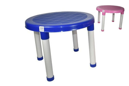 Foto de MESA REDONDA CLARISOL 08031 NIN@ AZUL 55X55X41 CM TACOPLAST PLASTICO 