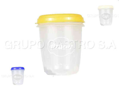 Foto de HERMETICO CILINDRICO PEQUEÑO CAFE (1.2LTR) 36673 12X12X15 CM TACOPLAST PLASTICO