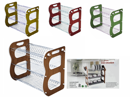 Foto de ESCURRIDOR PLATOS ELEGANT 3 NIVELES DR-10 ACERO INOX