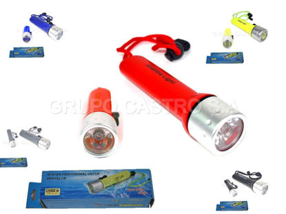 Foto de Foco linterna profesional buceo FOX 17350 V-Q01 1 led flashlighvan star  (4 bateriasAA) 