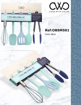 Foto de SET 5 PCS UTENCILIOS COCINA CWC OBSM501-BLU