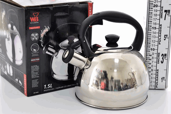 Foto de CAFETERA ACERO INOX INDUCCION WELLBERG 1.5LTRS PITO WB-6668