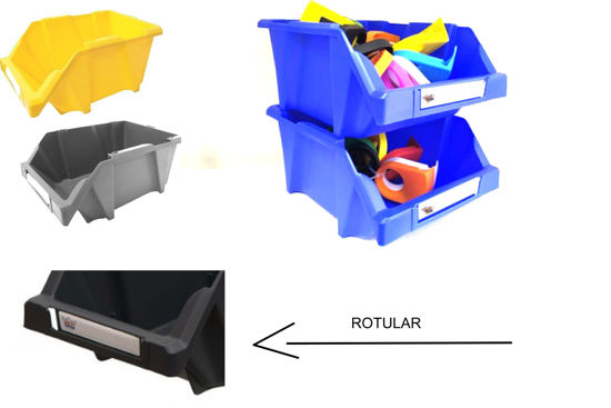 Foto de Organizatodo Apilable Azul REY #40 OGX045800 Larg48.7XAnc31.2XAlt19.5 cms