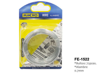 Foto de Alambre galvanizado calibre 0.7mmx50metros blister FE-1522