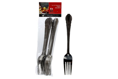 Foto de TENEDOR ACERO SET 12 UDS BLISTER 5X-0978 (100)