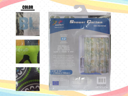 Foto de CORTINA BAÑO TELA CLC-111A COLIBRI 183X183CMS 100%POLYESTER
