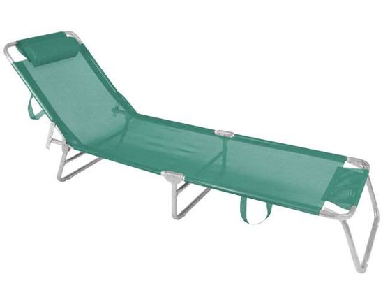 Foto de SILLA PLAYERA CAMA PLEGABLE 854-002702 VERDE 198X60X42cms