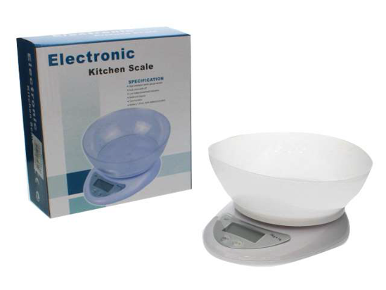 Foto de Bascula Digital Cocina 5kgx1g O5T28930/34642 2 Baterias AAA Elect Kitc (KG-G-ONZ)