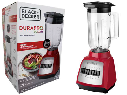 Foto de LICUADORA BLACK & DECKER 10VEL 550W 56OZ 986-BLBD210PR ROJA FRASCO PLASTICO