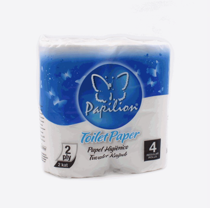 Foto de PAPEL HIGIENICO 4 ROLLOS  PAPILION DOBLE HOJAS /125 HOJAS 57012170 (12)