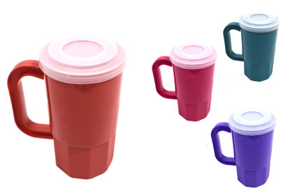 Foto de Jarra plastica cervecera c/tapa stampo 354ml 12onz 13.5x7.5cmsTARR01/TAPA04 14.2onz