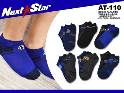 Foto de MEDIAS NIÑO SET 3 PCS NEXT STAR AT-110 TALLA 4-6 GRIS/AZUL/NEGRO