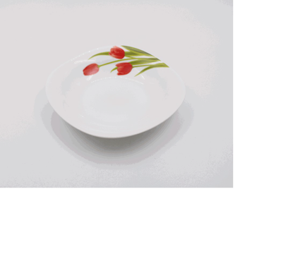 Foto de Plato vidrio blanco temperado 9" Cuadrado Semihonda decorado 76215708 laopala (36) diva