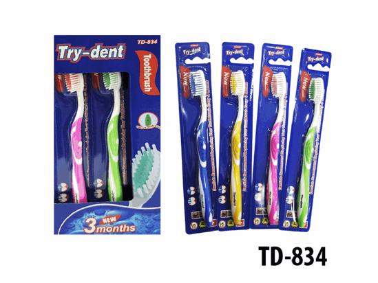 Foto de Cepillo Dental Plastico 12 piezas TD-834 TRY-DENT (24)