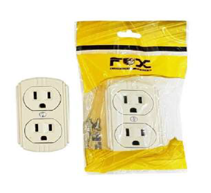 Foto de TOMACORRIENTE PARCHE FOX SPC-353 2 SALIDAS POLARIZADO BLISTER (200)