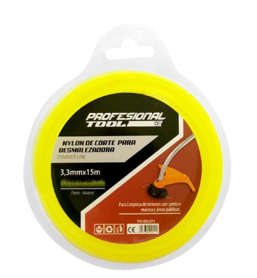Foto de Mecate nylon cesped 3.3mmx15m cuadado profesional tool PH-ODL011 (120)