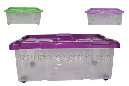 Foto de CAJA MULTIUSOS NATURAL 30LTR ROSADA SALVAPLASTIC  20altx55lx34an cms 8784000007