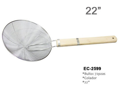 Foto de COLADOR METAL CHICHARONES EC-2599 22"X21CMS ANCHO C/MANGO MAD DAILY