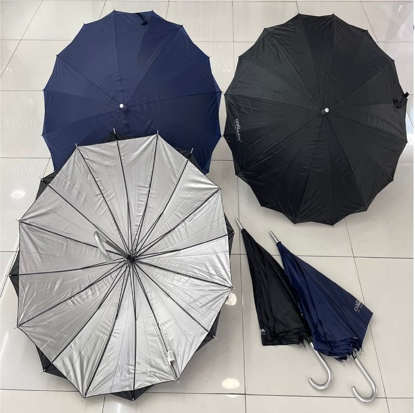 Foto de SOMBRILLA LARGA DOBLE FORRO 30649-1 FION24-W/S-BLACK&NAVY ALENTINO AZUL-NEGRO 85 CMS  / 24" (60)