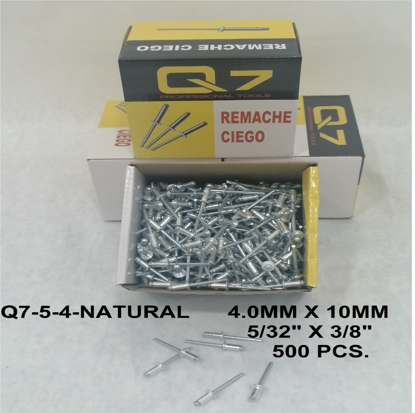 Foto de REMACHE ALUMINIO 5/32X3/8"4.0MMX10MM CAJA 500PCS Q7