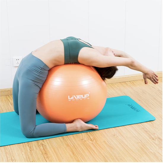 Foto de Bola hule Quiko 65cms Dasking Yoga LS3222 REF.AP-3099 roja  GYM BALL (10)