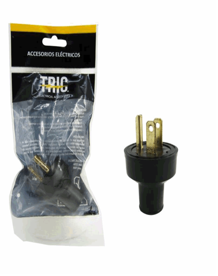 Foto de ENCHUFLE MACHO 3 SALIDAS - blister T-SA6003 TRIC(300)