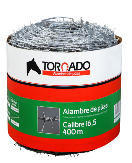 Foto de ALAMBRE PUAS TORNADO 16.5X400MTRS/478VARAS  5605165400 MEJIA