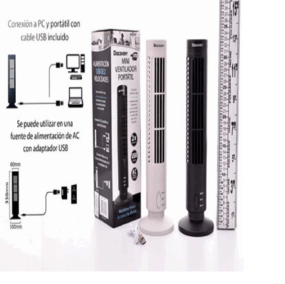 Foto de VENTILADOR TORRE MINI PORTATIL DSC-803195 33CMS USB (12)