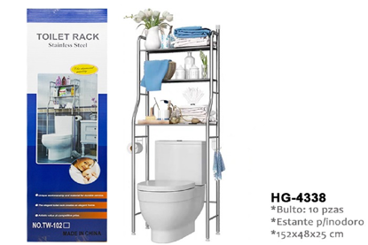 Foto de ORGANIZADOR METAL PARA BAÑO BLANCO  HG-4338 48X25X152 CMS (10)