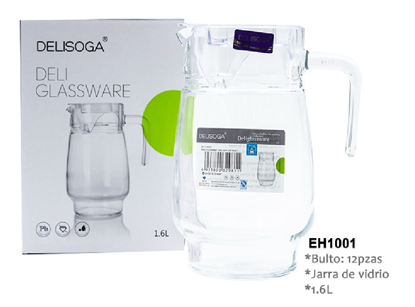 Foto de *TAPA QUEBRADA* PICHEL VIDRIO C/TAPA 1.6 L EH1001 DELISOGA (12)