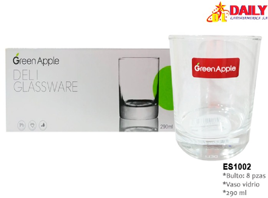 Foto de VASO WISQUERO VIDRIO SET 6 PCS ES1002 290ML GREEN APPLE(8)