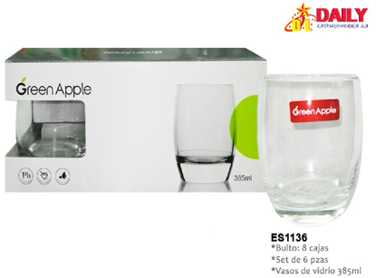 Foto de VASO WISQUERO VIDRIO SET 6 PCS ES1136 385ML DELISOGA (8)