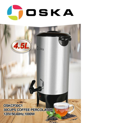 Foto de PERCOLADOR 30 TAZAS 4.5L OSKA OSKJCP30C1 1000W(4)