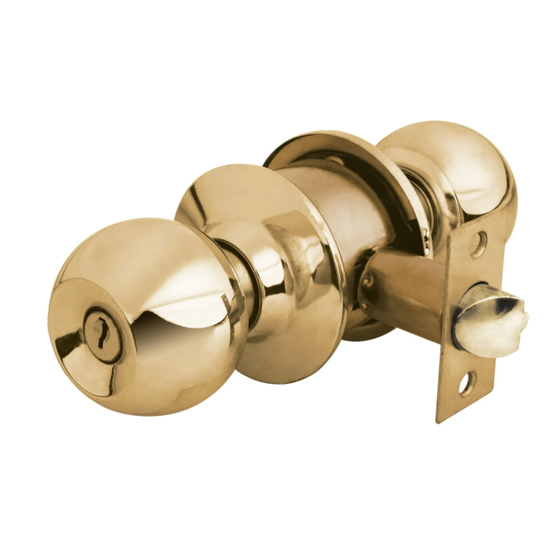Foto de LLAVIN CERRADURA BOLA NT14587-PB DORADO