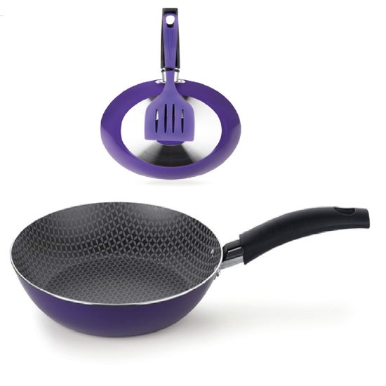 Foto de SARTEN CERAMICA 20CMS 77420 C/ESPATULA MULTIFLON VIOLETA