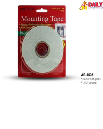 Foto de CINTA DOBLE CONTACTO Mounting Tape 900G - 1.8X5mtrs AE-1536 (144)