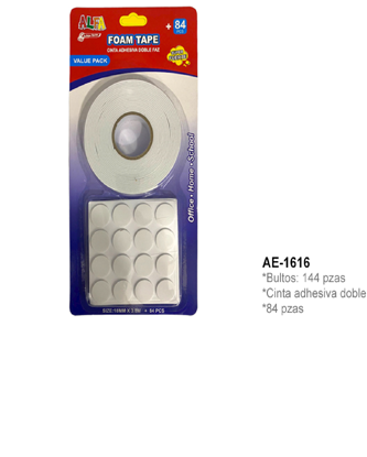 Foto de CINTA DOBLE CONTACTO ALFA 84 pcs 900G - 1.8X3.8mtrs AE-1616 (144)