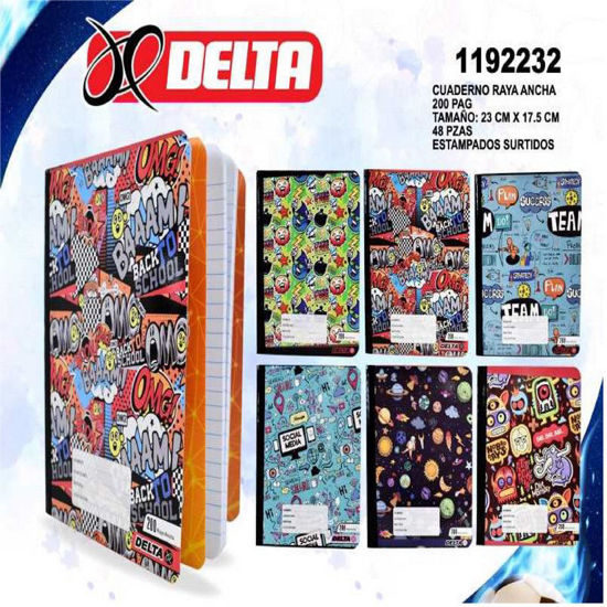 Foto de Cuaderno juvenil100 Hojas(200paginas)  23x17.5cms 1192232 delta