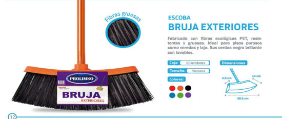 Foto de ESCOBA BRUJA ESC005 PROLIMSO FIBRAS GRUESAS 38.5X14X4.5CMS (60)