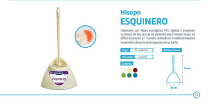 Foto de LIMPIADOR SERVICIO CABEZAL HISOPO C/BASE  ESQUINERO HIS002 (60) LORITO