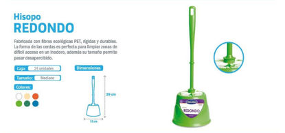 Foto de LIMPIADOR SERVICIO CABEZAL HISOPO C/BASE ROSITA HIS001 39CMS(60) LORITO