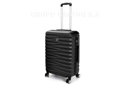 Foto de MALETA VIAJE 24" MBS26019 NEGRA PLASTICO YOUMEIJIA 64altx40anc cms