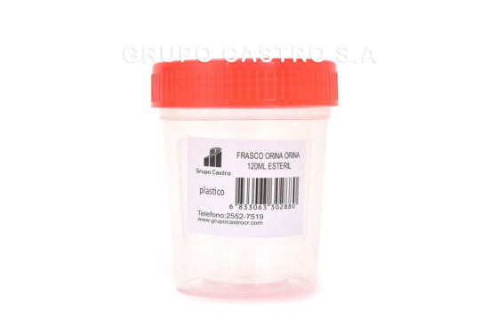 Foto de Frasco Plastico Orina 120ml N261571 (500) 7.3 alt,6anc cms