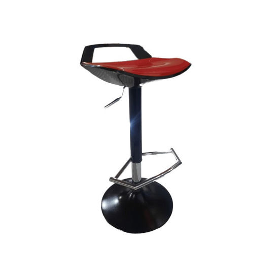 Foto de SILLA BAR GIRATORIA NEGRA/ROJA 85-0395