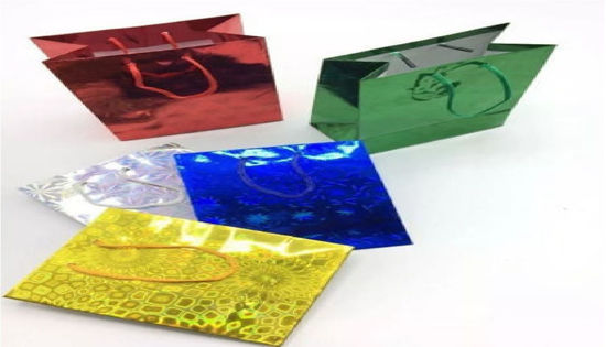 Foto de Set 12 bolsa regalo brillante XL 45x33cms 1397