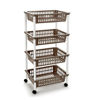 Foto de VERDURERO PLAST RECT C/RUED 4 NIV 506006 FLORINA 100 alt, larg 48, anch 31 cms