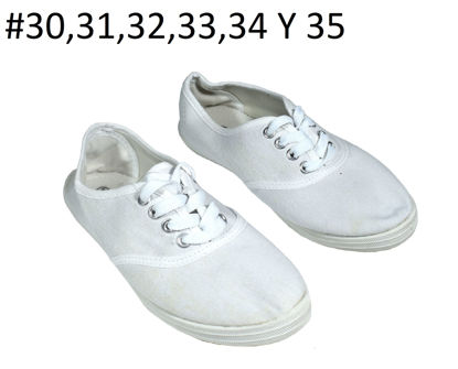 Foto de ZAPATILLA LONA BLANCA WS-M0624-1G #--30-32-33-